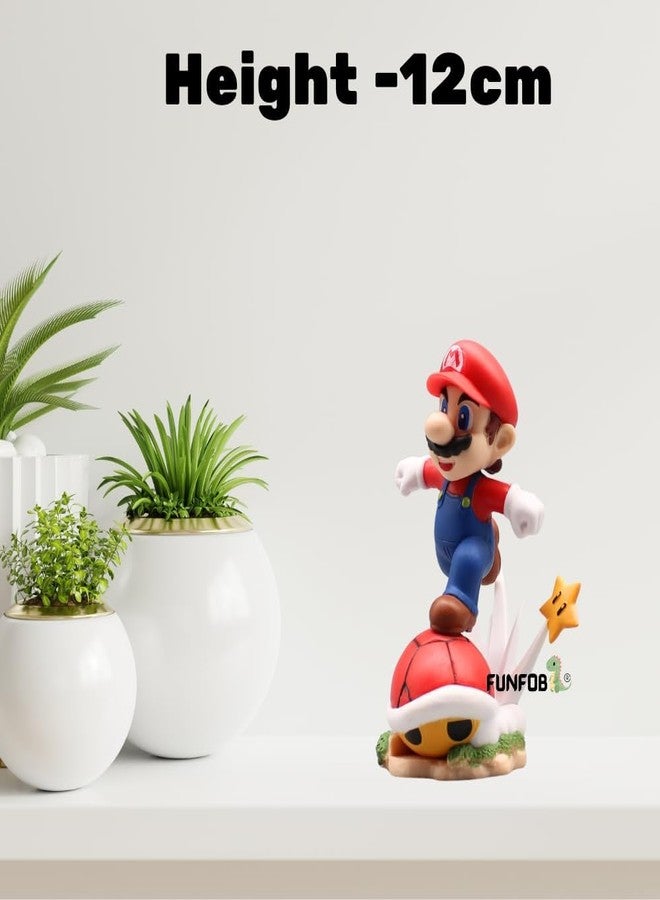 FUNFOB Cartoon Toys Action Figures Height -12CM Mario Action Figure Collectible Gifting PVC Multicolour | Ma-Rio Star Up - Image 4